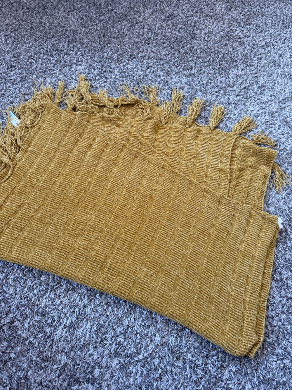 LuLaRoe Mustard Gold Textured Knit Mimi Cape